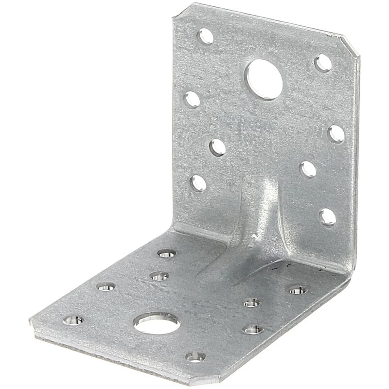 foto del prodotto alberts gah 330354 squadretta di giunzione angolare rinforzata con nervatura di rinforzo, acciaio, 70 x 70 x 55 mm 50 pz