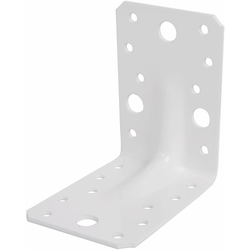 foto del prodotto alberts gah 330576 squadretta di giunzione angolare rinforzata con nervatura di rinforzo, acciaio, 90 x 90 x 65 mm 25 pz