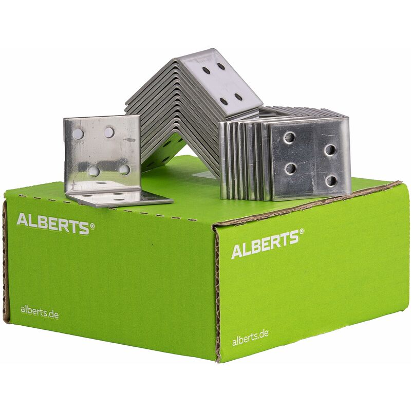 foto del prodotto alberts gah 361020 squadretta di giunzione, acciaio, 40 x 40 x 40 mm 25 pz