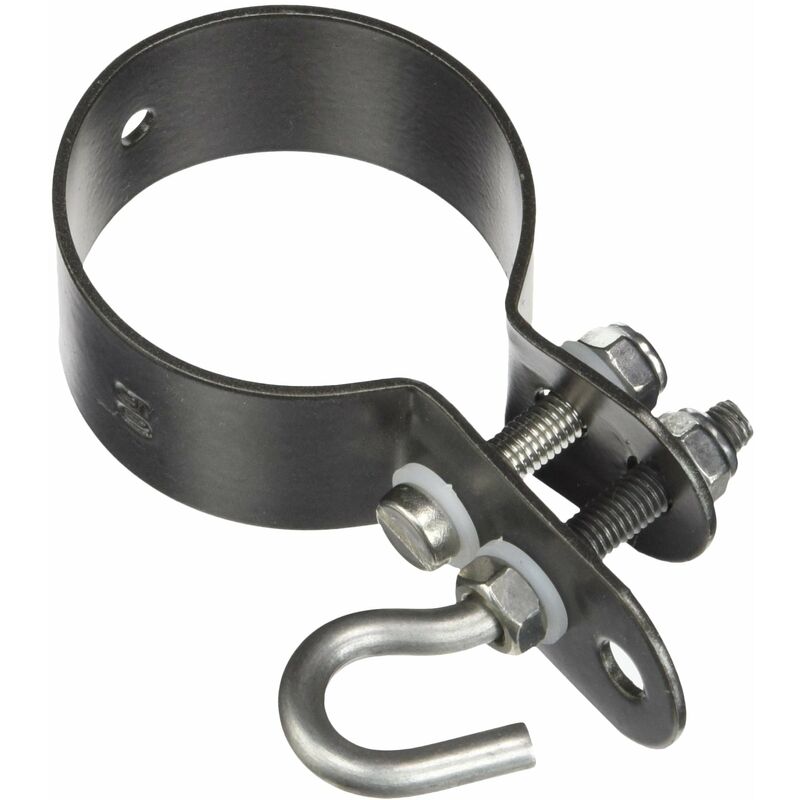 foto del prodotto alberts gah 655686 fascetta per barre di tensionamento per recinzione zincata, con rivestimento in plastica antracite metallico fascetta 48 mm