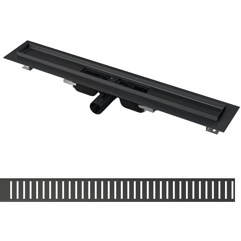foto del prodotto alca canalina di scarico per doccia griglia nera 850 setblack1 