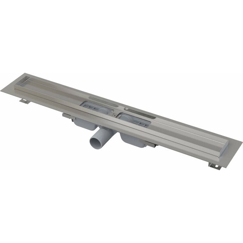 foto del prodotto alca drain canaline canalina doccia low 75 cm, con bordo per griglia forata, acciaio inox apz101 750