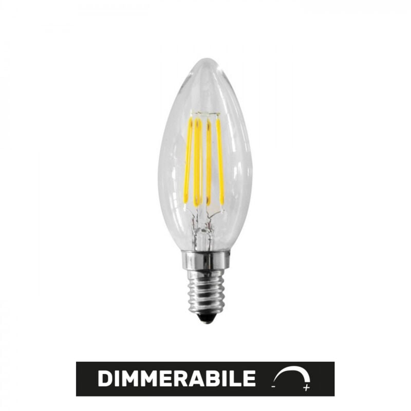 foto del prodotto alca power c35 6w 220v 650lm 4000k e14 lampada oliva a filamento dimmerabile a led