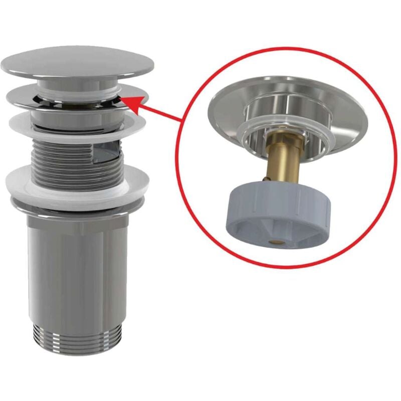 foto del prodotto alcadrain accessori piletta di scarico click clack per lavabo, cromo a392c