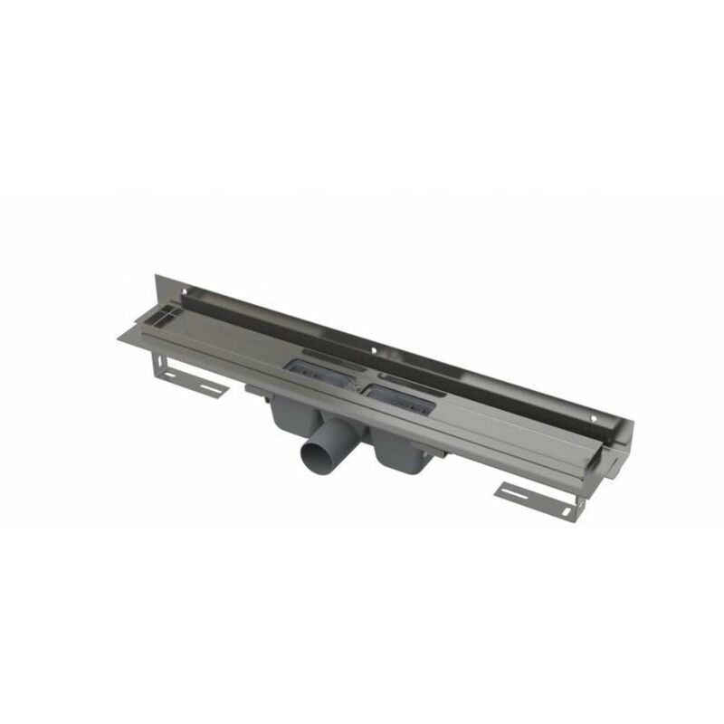 foto del prodotto alcadrain canaline canalina doccia flexible 85 cm, con collare regolabile a parete, acciaio inox apz4 850