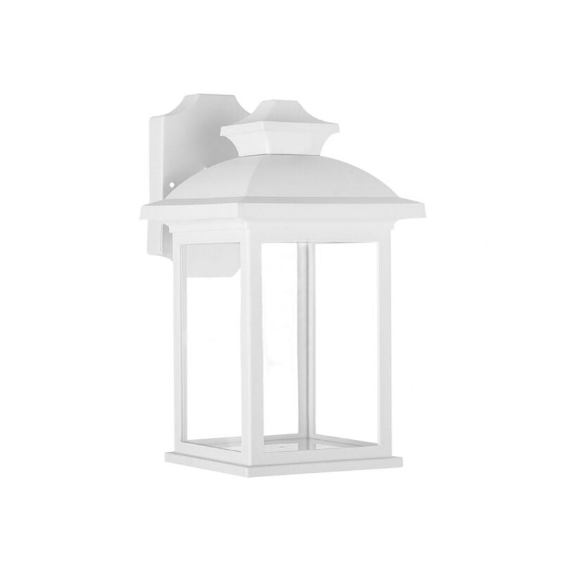 foto del prodotto alcandia lampada da parete per esterni 1xe27 bianco ip44policarbonato 31x17x22,3 cm