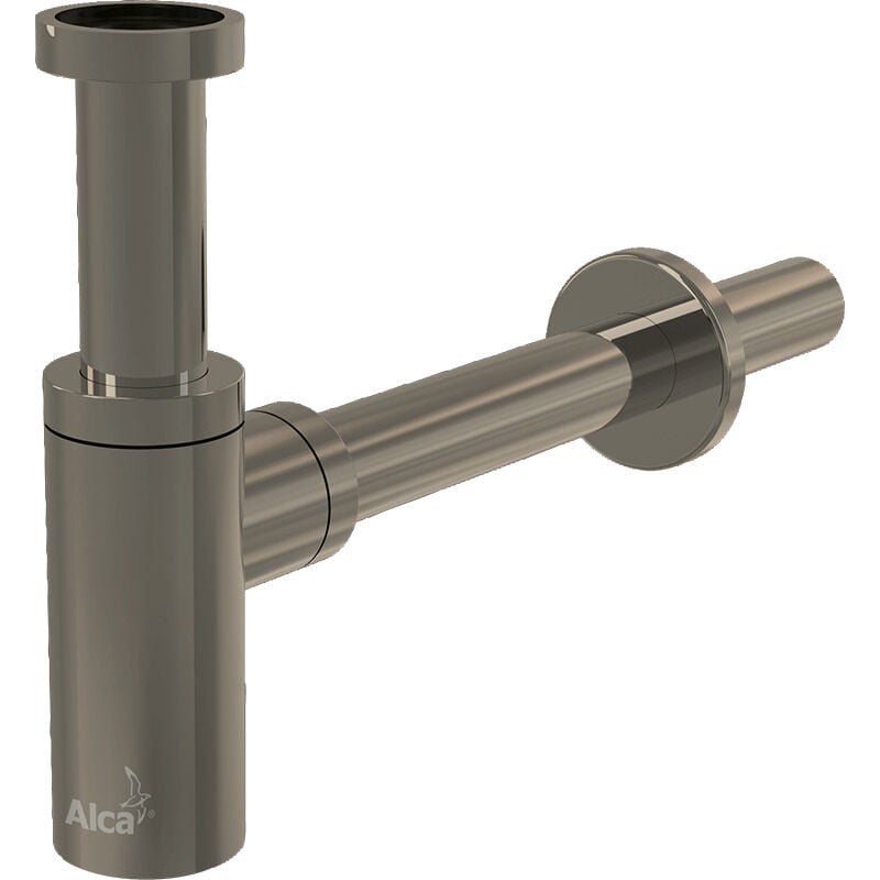 foto del prodotto alcaplast alca sifone alca per lavabo dn32, nichel spazzolato a400 n b 