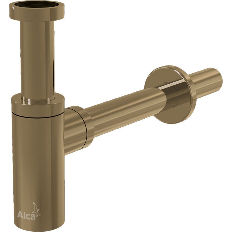 foto del prodotto alcaplast alca sifone alca per lavabo dn32, oro spazzolato a400 g b 