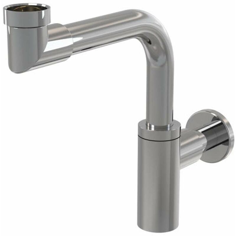 foto del prodotto alcaplast alcadrain sifoni sifone design da lavabo, diametro 32 mm, salvaspazio, metallo a403