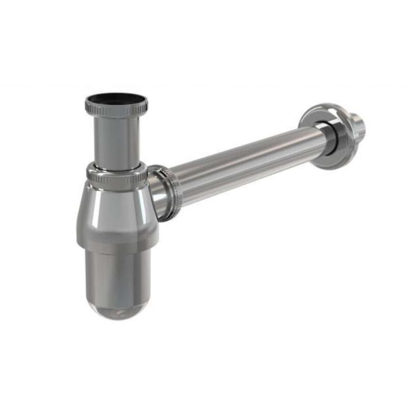 foto del prodotto alcaplast alcadrain sifoni sifone per lavabo, diametro 32 mm con dado per troppopieno, metallo a431