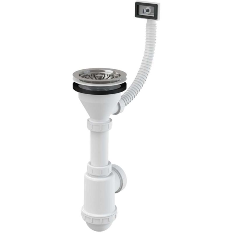 foto del prodotto alcaplast alcadrain sifoni sifone per lavello, con troppopieno flessibile, in plastica a447 dn50 40