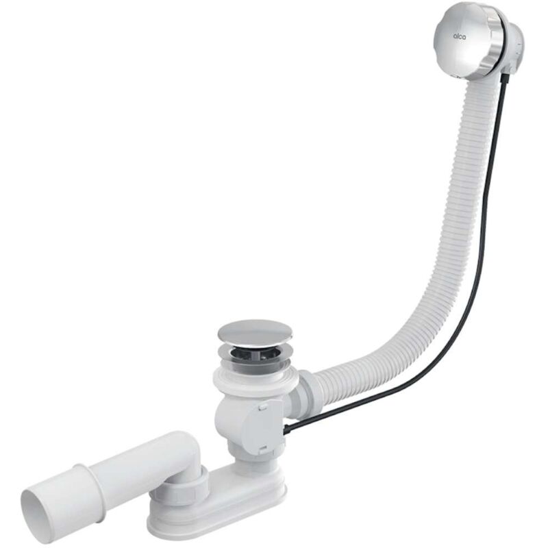 immagine 0 del prodotto alcaplast alcadrain sistemi di scarico set di scarico e troppopieno per vasca da bagno, lunghezza 1200 mm, cromo a55km 120