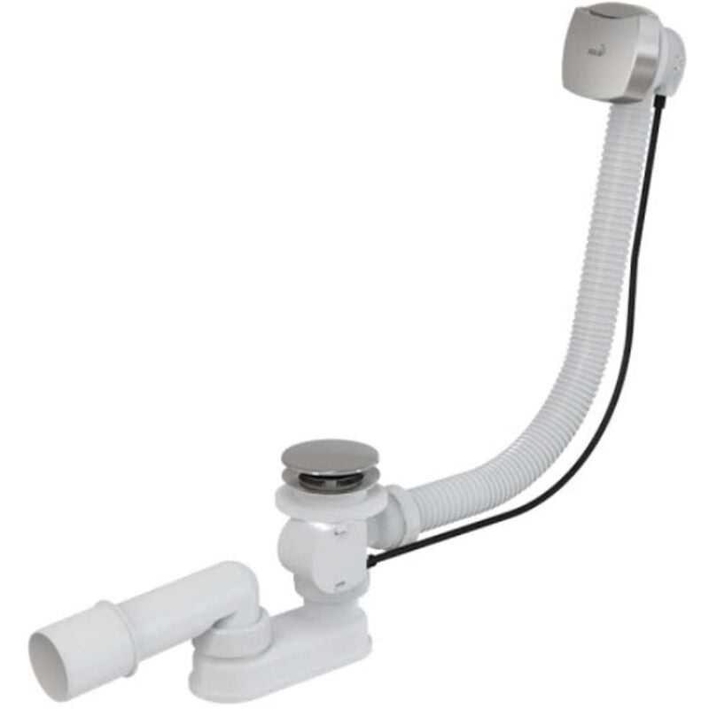 foto del prodotto alcaplast alcadrain sistemi di scarico set di scarico e troppopieno per vasca da bagno, lunghezza 800 mm, cromo a51cr 80