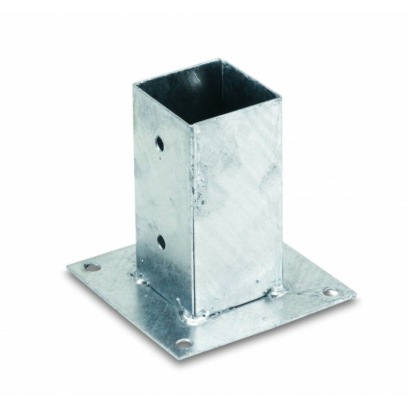foto del prodotto alce 2 staffe a terra bicchiere 9x9 cm quadrato porta pilastro pergole palo in legno