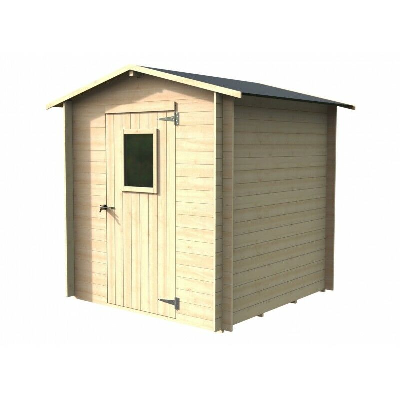 foto del prodotto alce casetta regis bh grezza 19 mm porta singola finestrata 200x200x217cm