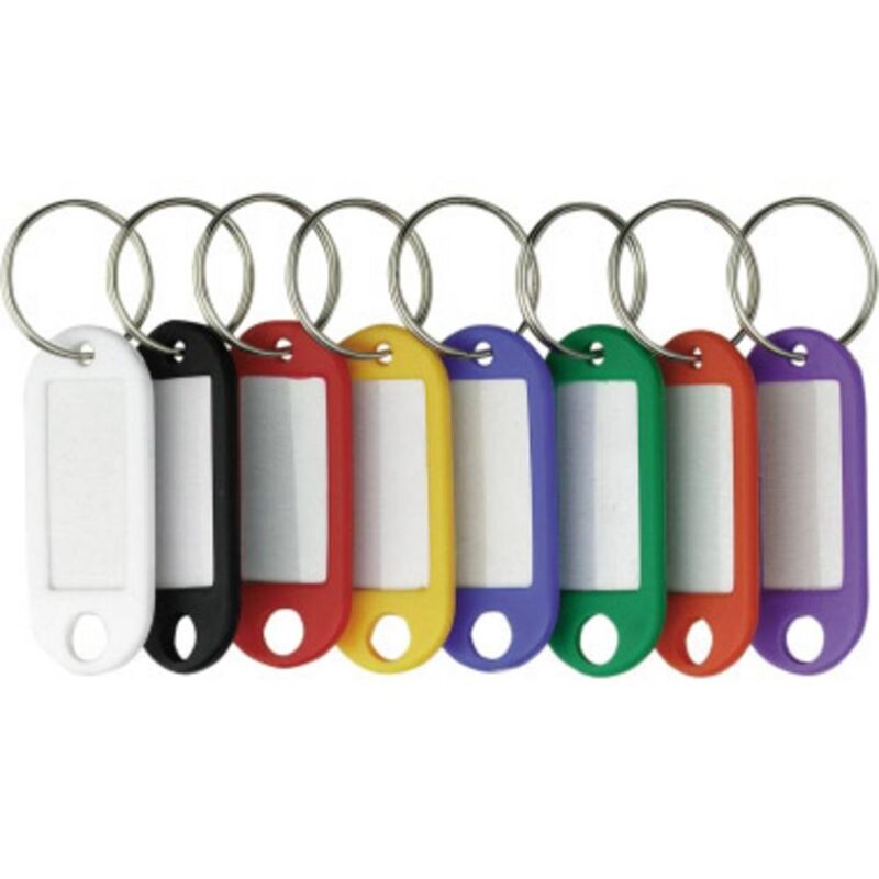 foto del prodotto alco portachiavi 1850 26 bianco, nero, rosso, giallo, blu, verde, arancione, violetto 200 pz.