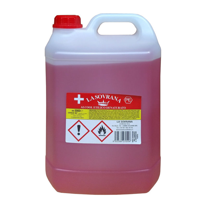 foto del prodotto alcool denaturato 90 lt. 5. prezzo per 1 pezzo.