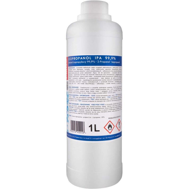 foto del prodotto alcool isopropilico isopropanolo ipa i max 99,9 1l