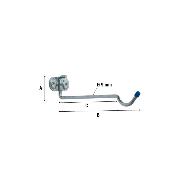 foto del prodotto aldeghi gancio zincato per biciclette 320 mm art. 4110 10 pz