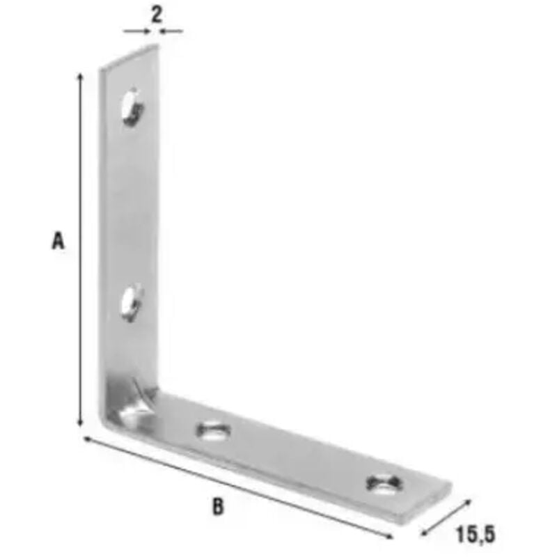 foto del prodotto aldeghi luigi spa - lastrina a 4 fori angolo 50x50 mm