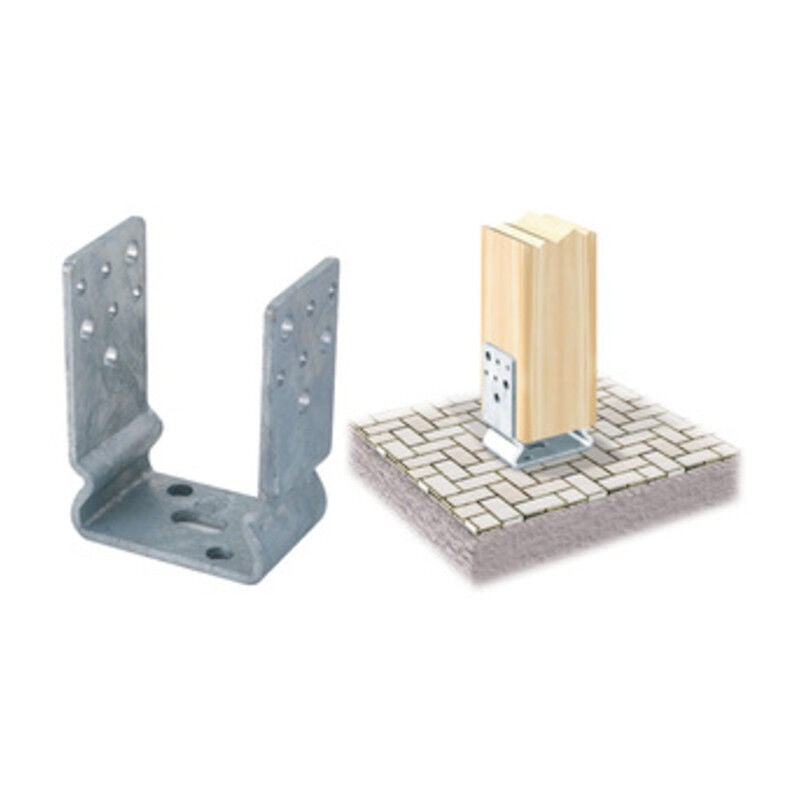foto del prodotto aldeghi luigi spa - supporto pilastri travi ad 'u' con piega zincato a fuoco art.791 60x121 1 pz