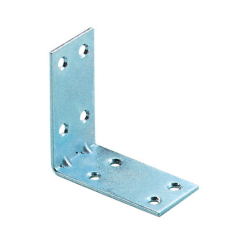 foto del prodotto aldeghi piastrina zincato ad angolo 8 fori cm. 4x4. prezzo per 1 pezzo.