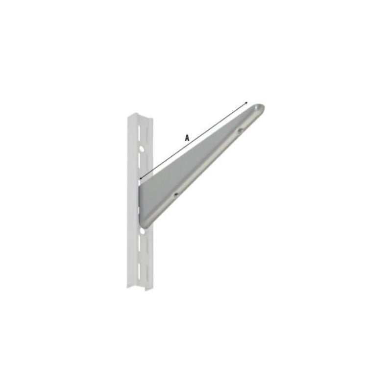 foto del prodotto aldeghi reggimensola 2 denti per profilo lineare art.2770 cm 40 portata 40 kg vern.bianca