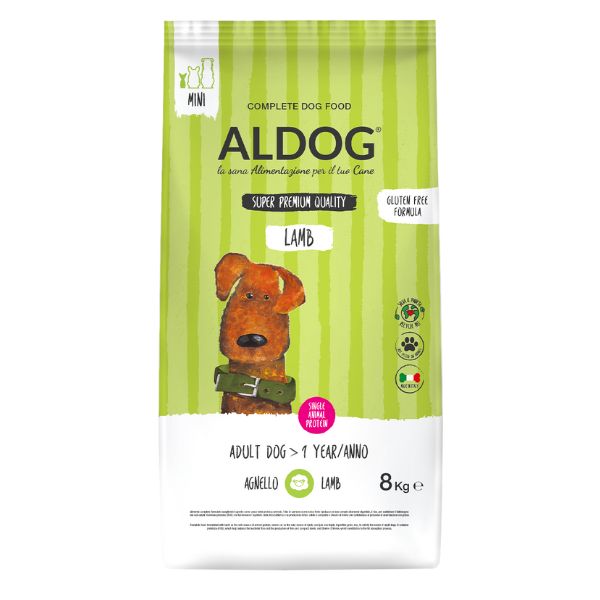 foto del prodotto aldog super premium adult mini monoproteico con agnello 8 kg 1 ordine scegli lo sconto bzr5 bzr20 200 punti fedelt 