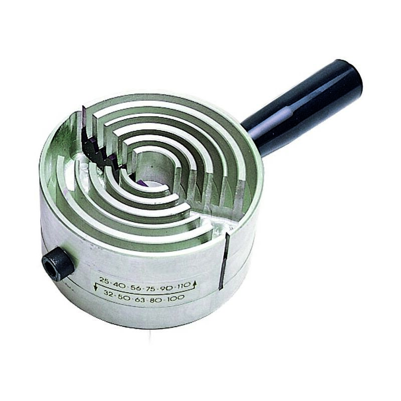 foto del prodotto alesatore manuale universale per la smussatura interna ed esterna di tubi di scarico in pp e pvc ad innesto - idrhaus