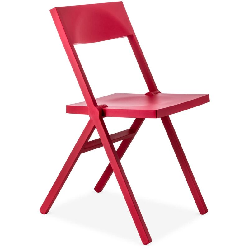 foto del prodotto alessi aspn3027 piana sedia, fibra di vetro pp, rosso, 52x46x90 cm
