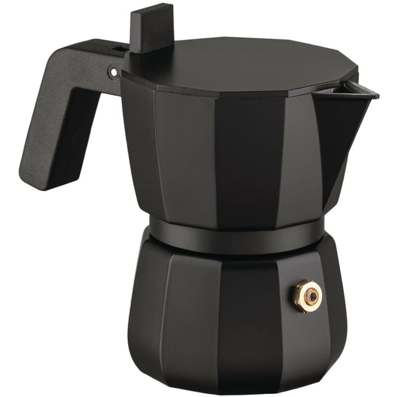 foto del prodotto alessi moka dc06 1 b caffettiera espresso di design, manico e pomolo in pa, 1 tazza, nero non adatto all induzione 