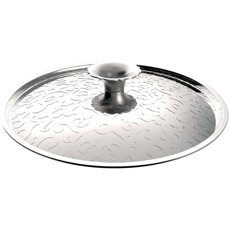 foto del prodotto alessi mw200 16 dressed coperchio in acciaio inossidabile 18 10, lucido, con decoro a rilievo, 16 cm