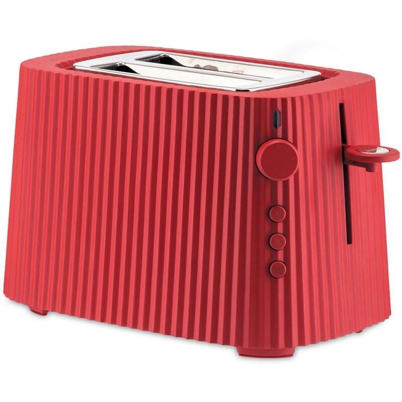 foto del prodotto alessi pliss mdl08 r tostapane di design, sei livelli di doratura, in resina termoplastica, spina europea, 850 w, rosso