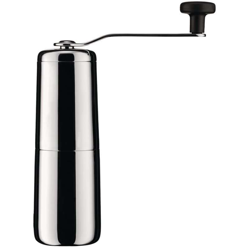 foto del prodotto alessi slow coffee kt01 macinacaff di design, in acciaio inossidabile 18 10 con pomolo in resina termoplastica