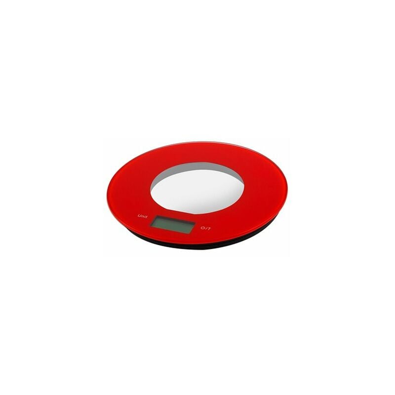 foto del prodotto alfa bilancia da cucina elettronica rotonda 5 kg rossa k ken