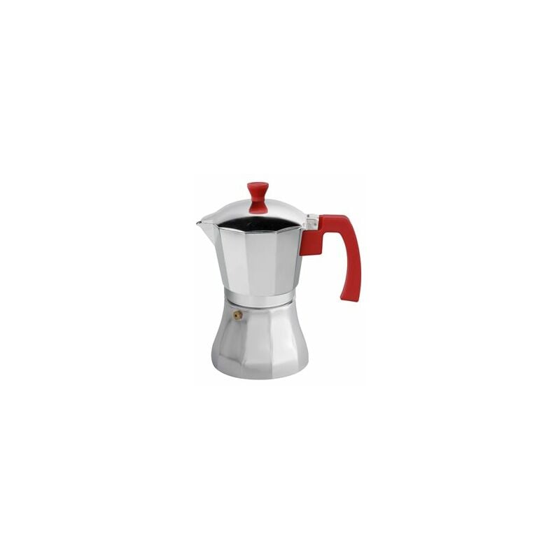 foto del prodotto alfa dyser caffettiera supreme in alluminio a induzione 12 tazze grigia