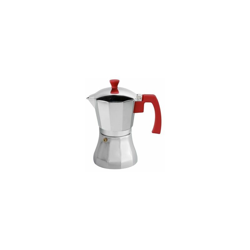 foto del prodotto alfa dyser caffettiera supreme in alluminio a induzione 9 tazze grigia