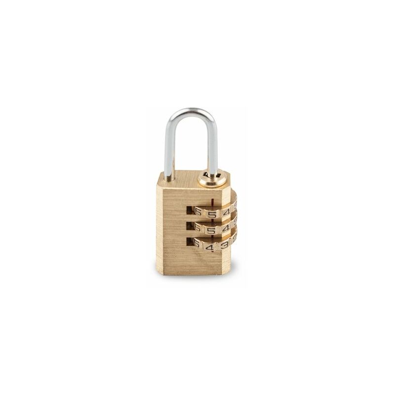 foto del prodotto alfa dyser lucchetto a combinazione con maniglia in ottone 3 cifre 30mm