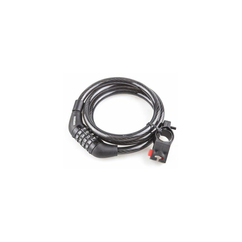 foto del prodotto alfa dyser lucchetto per bicicletta con combinazione a spirale 1,2x120 cm nero