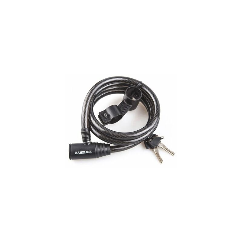 foto del prodotto alfa dyser lucchetto per bicicletta con maniglia a spirale con chiave 0,8x120 cm nero
