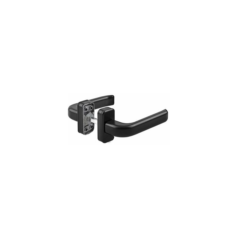foto del prodotto alfa dyser maniglia a scudo reversibile in alluminio nero