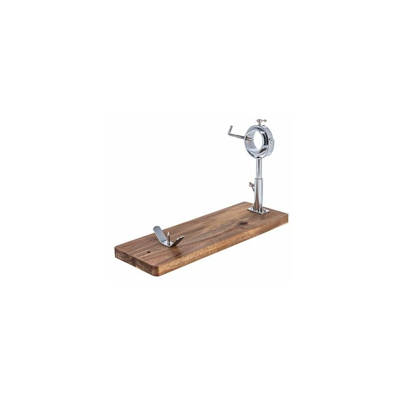 foto del prodotto alfa dyser porta prosciutto modello gamba in acacia nera