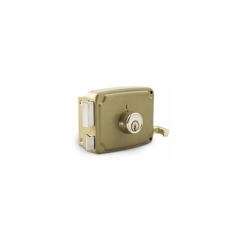 foto del prodotto alfa dyser serratura a sovrapposizione dorata con serratura destra 120 mm