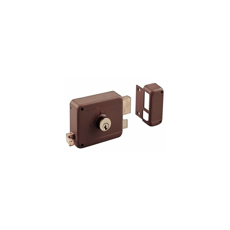 foto del prodotto alfa dyser serratura da sovrapposizione maniglia in ferro verniciato 85x120 mm sinistra