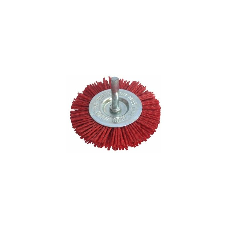 foto del prodotto alfa dyser spazzola a blocco in nylon di acciaio da 100 mm con punta da 6 mm