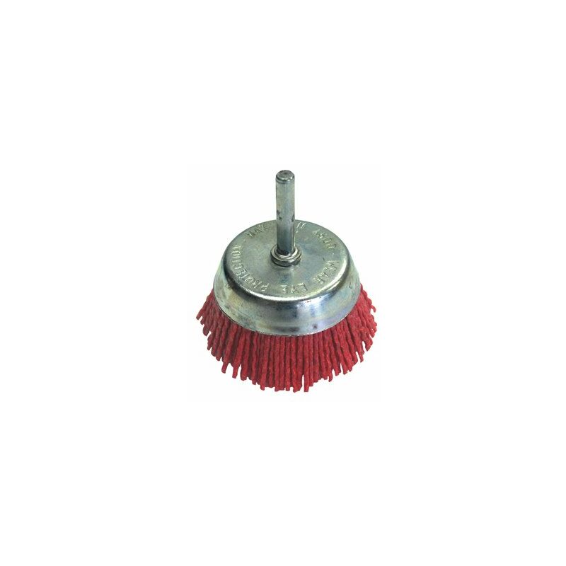 foto del prodotto alfa dyser spazzola a tazza in nylon da 75 mm con punta da 6 mm