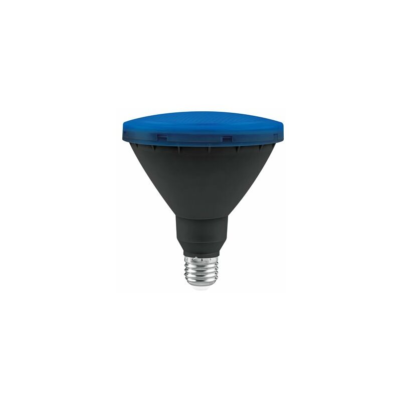 foto del prodotto alfa lampadina da giardino led par38 ip65 matel e27 15w blu
