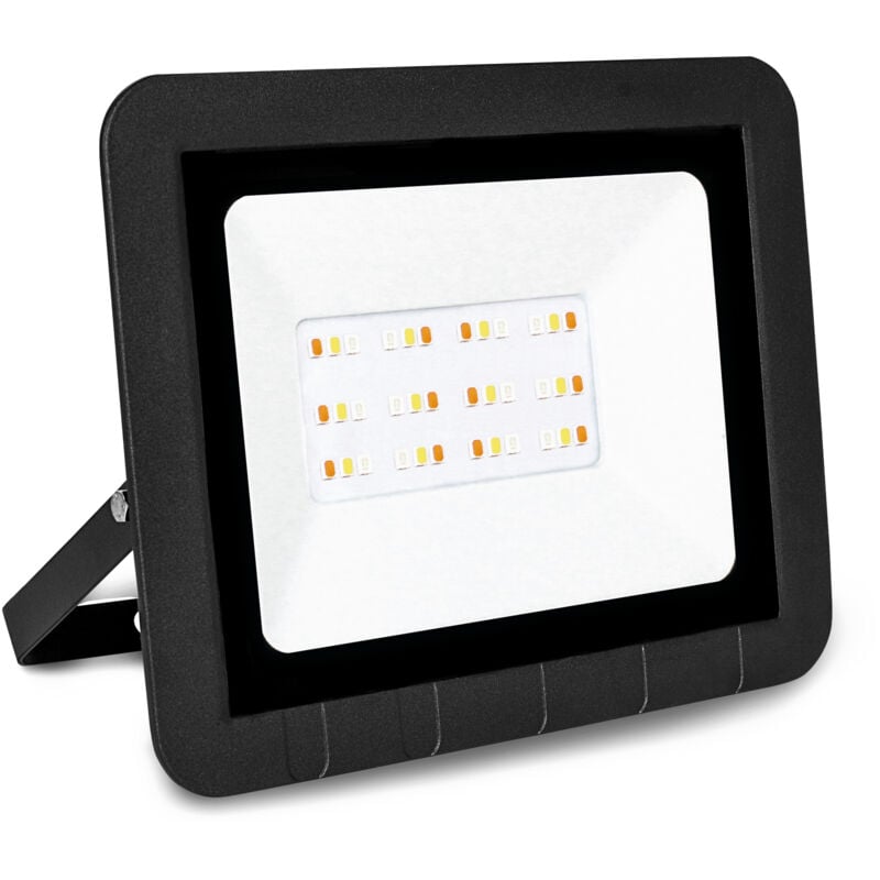 foto del prodotto alfa - proiettore led rgb ip65 da 30w in alluminio nero matel