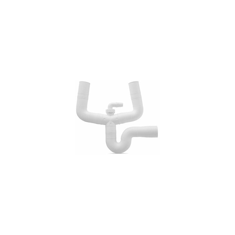 foto del prodotto alfa sifone lavabo doppio in gomma lunghezza 35x40mm