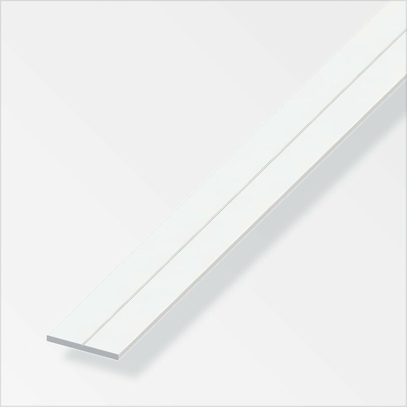 foto del prodotto alfer barra piatta 29,5x3 pvc bianco 1 metro